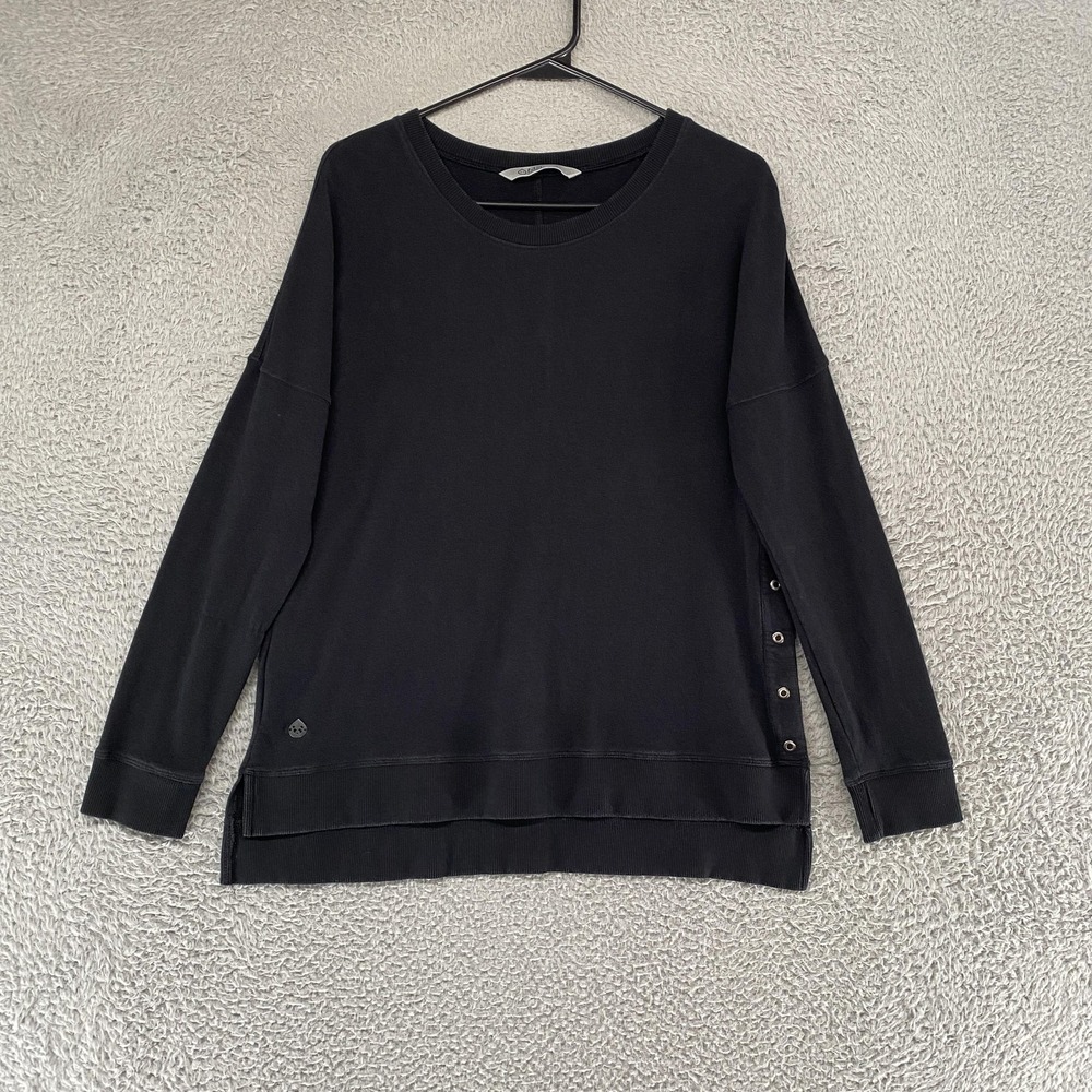 Tasc Performance Sweatshirt Womens Small Black Bamboo Organic Cotton Riverwalk